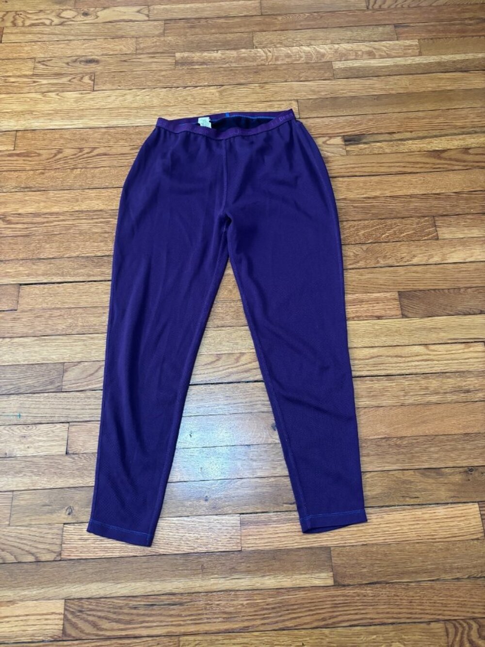 LL Bean Womens Midweight Purple Base Layer Pants Layering Pants Size Medium